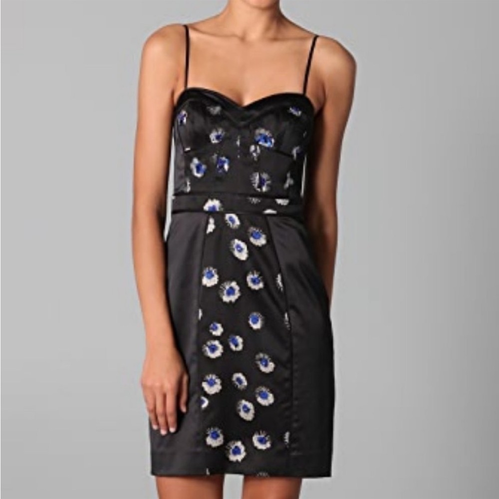 Rebecca Taylor Silk Starflower Bustier Slip Dress Size 6